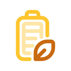 Fototapeta premium Editable green energy, battery, rechargeable vector icon. Environment, ecology, eco-friendly. Part of a big icon set family. Perfect for web and app interfaces, presentations, infographics, etc