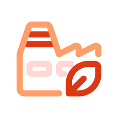 Editable green factory plant, industry vector icon. Environment, ecology, eco-friendly. Part of a big icon set family. Perfect for web and app interfaces, presentations, infographics, etc