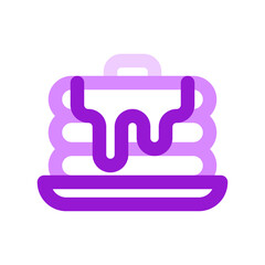 Editable pancake with maple syrup and butter vector icon. Bakery, cooking, food. Part of a big icon set family. Perfect for web and app interfaces, presentations, infographics, etc