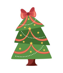 christmas tree with red bow