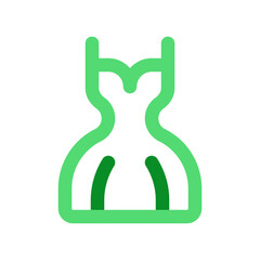 Editable wedding dress vector icon. Wedding, valentine, love, celebration. Part of a big icon set family. Perfect for web and app interfaces, presentations, infographics, etc