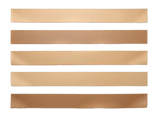cutout of brown paper strip, banner, sticky tape isolated on transparent background generative ai