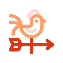 Editable weather vane vector icon. Farm, building, structure. Part of a big icon set family. Perfect for web and app interfaces, presentations, infographics, etc