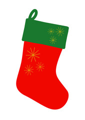 christmas sock isolated on white
