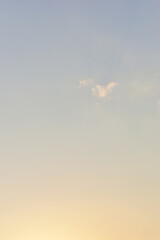 beautiful blue sky and cloud with golden ray sunrise in the morning, natural background