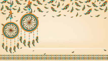 native american heritage day background design vector illustration