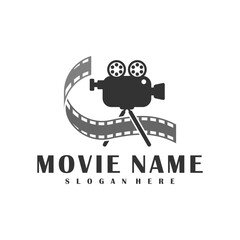 Film Strip logo design concept vector. Cinema illustration design