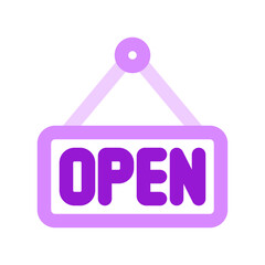 Editable store sign open vector icon. Food, restaurant. Part of a big icon set family. Perfect for web and app interfaces, presentations, infographics, etc