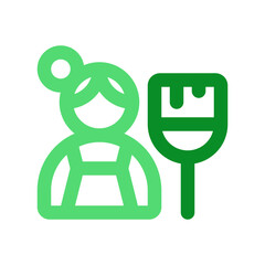 Editable maid, cleaning service vector icon. Part of a big icon set family. Perfect for web and app interfaces, presentations, infographics, etc