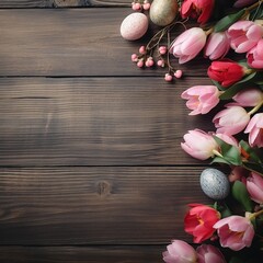 Easter Eggs and Tulips