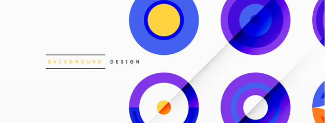 Vibrant and eye-catching vector background featuring a grid of colorful circles arranged in a patterned composition, perfect for modern and trendy designs