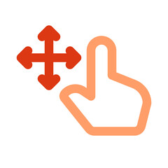 Obraz premium Editable one finger move vector icon. Part of a big icon set family. Perfect for web and app interfaces, presentations, infographics, etc