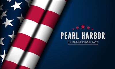 Fototapeta na wymiar National Pearl Harbor Remembrance Day December 7 background Vector Illustration 