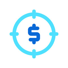 Editable target profit vector icon. Part of a big icon set family. Perfect for web and app interfaces, presentations, infographics, etc