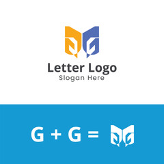 Letter gg logo design. Modern and unique gg logo design. Creative logo template. letter design. 