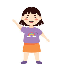 Obraz premium student with rainbow shirt