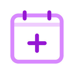 Editable vector add new calendar event icon. Part of a big icon set family. Perfect for web and app interfaces, presentations, infographics, etc