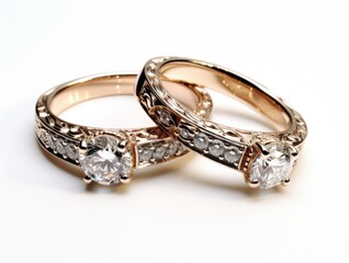 Jewelry wedding ring couple ring gold diamond gemstone antique