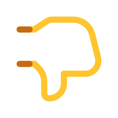 Editable vector dislike thumb reaction icon. Part of a big icon set family. Perfect for web and app interfaces, presentations, infographics, etc
