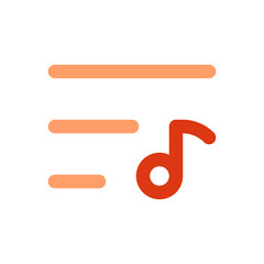 Editable vector music playlist icon. Black, transparent white background. Part of a big icon set family. Perfect for web and app interfaces, presentations, infographics, etc