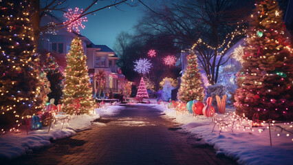 Magic of Festive Lights Holiday Decorations Photography