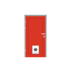 Door vector. door for pet vector. free space for text. wallpaper. background.