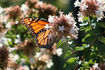 Obraz premium Monarch butterfly on flowers