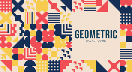 Vector graphic of flat geometric background design template