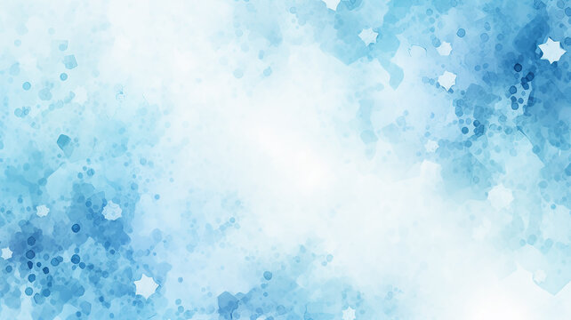 watercolor blue and white gradient, abstract winter background, light cold copy space design blank greeting form