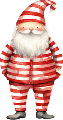 christmas santa claus in red suitinstant, in the style of watercolor
