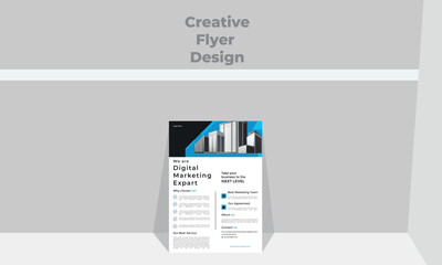 black green corporate flyer design 