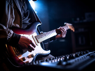 Obraz premium guitarist playing guitar