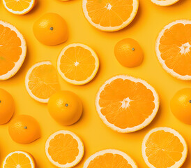 orange slices background continuous backdrop, generative ai