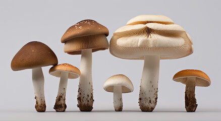 various types of mushrooms, generative ai