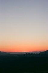 sunset in the mountains