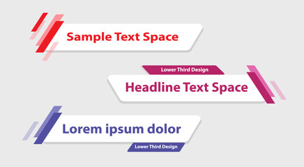 Geometric modern lower third banner template