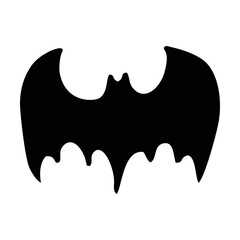 Silhouette Bat. Scary Bat Halloween. Spooky Bat