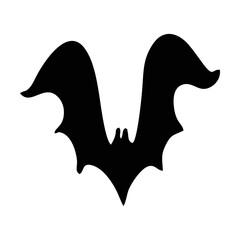 Silhouette Bat. Scary Bat Halloween. Spooky Bat