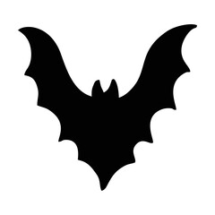 Silhouette Bat. Scary Bat Halloween. Spooky Bat