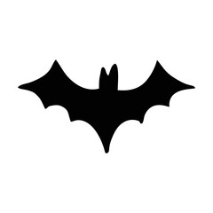 Silhouette Bat. Scary Bat Halloween. Spooky Bat