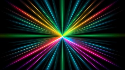 Abstract multicolor neon glowing line, Technology background