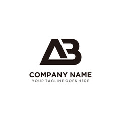 Initial Logo design letter AB vector template
