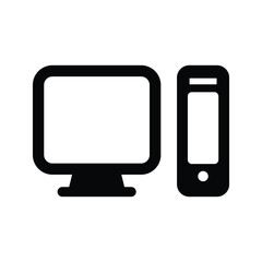 Computer desktop PC vector icon