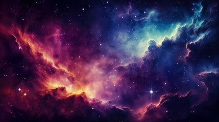 Galaxy space dust universe with nebula with stars , Clouds of gaseous dust in outer space , Space Background