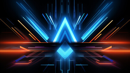 3D Glossy Techno Abstract Background 3