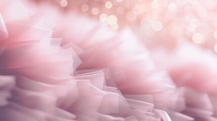 Beautiful Pink tulle ballet dress background with copy space