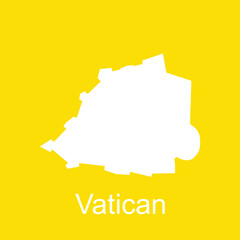 vatican map icon vector - obrazy, fototapety, plakaty
