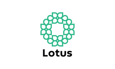 Logo vector lotus flower beauty spa relaxing health cosmetic concept symbol nature growth strength floral pattern harmony