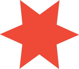 Digital png illustration of red star on transparent background