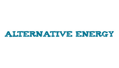 Digital png blue text of alternative energy on transparent background